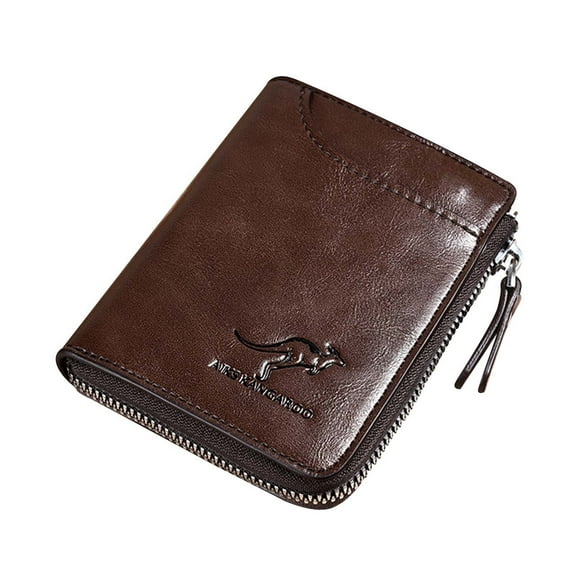Womens Large Capacity Bifold Wallet RFID Blocking Zipper Leather Wallet Coin Pocket Stylish Card Holder