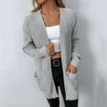thumbnail image 2 of Vedolay Womens Cardigans Lightweight Loose Cardigan Coat Cover up Women Cardigan Coat 2023 Gray,L, 2 of 5