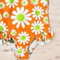 thumbnail image 5 of NOLDARES Toddler Girls Cartoon One Piece Bathing Suit Beach Swimwear for Little Ones(Orange,18-24 Months), 5 of 5