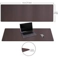 thumbnail image 4 of Cacoy 120x40cm Leather Extended Mouse Pad Long Desk Blotter Pad (Brown), 4 of 5