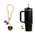 thumbnail image 3 of Unique Bargains 1 Pc Heart Bow Letter Z Water Cup Pendant for Travelling Black Alloy, 3 of 5