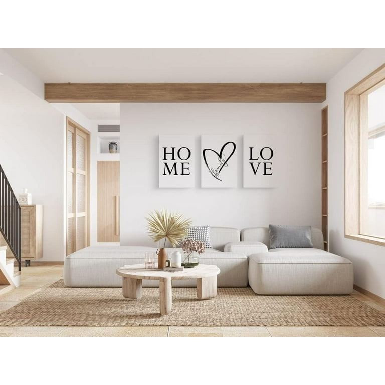 Home Love Wall Decor Bedroom Decor for Couples Wall Art Set of 3 Prints Bedroom Wall Decor Loves Above Bed Art Prints Home Gifts Black and White Wall Decor Minimalist Wall Art