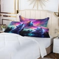 thumbnail image 7 of Beautiful Dream Starry Wolf Body Pillow Cover with Zipper, Soft and Cozy Fuzzy Fleece Body Pillow Case Cover 21 x 54 in, Plush Long Body Pillow Pillowcase for Fall and Winter Home Decor Gifts, 7 of 7