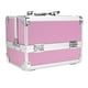 thumbnail image 3 of Estuche de tren de maquillaje Fernando Caja de cosméticos de belleza con divisor de espejo Rosa, 3 of 8