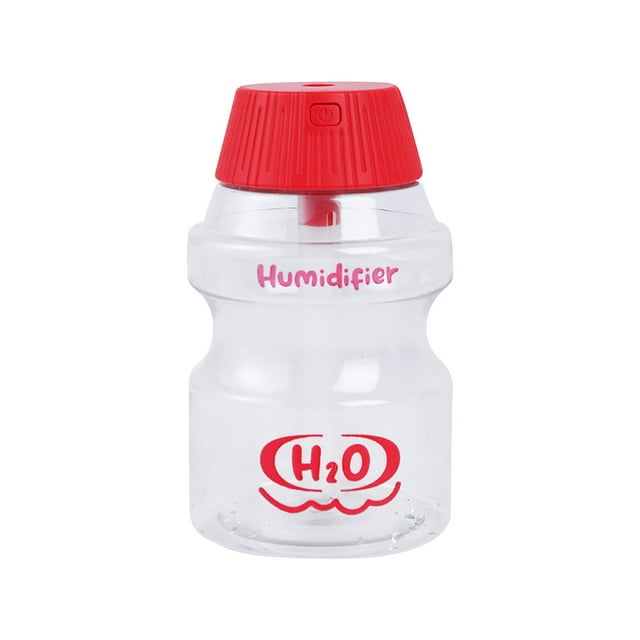 Humidificador USB para coche y hogar, silencioso, con botella de yogur, gran capacidad de 350 ml, medidor de agua y pulverizador silencioso para hogar y coche