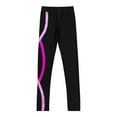 thumbnail image 6 of Aislor Girl's Active Leggings Elastics High Waist Yoga Gymnastics Athletic Skating Pants Size 6-16 A Black&Pink 14, 6 of 7
