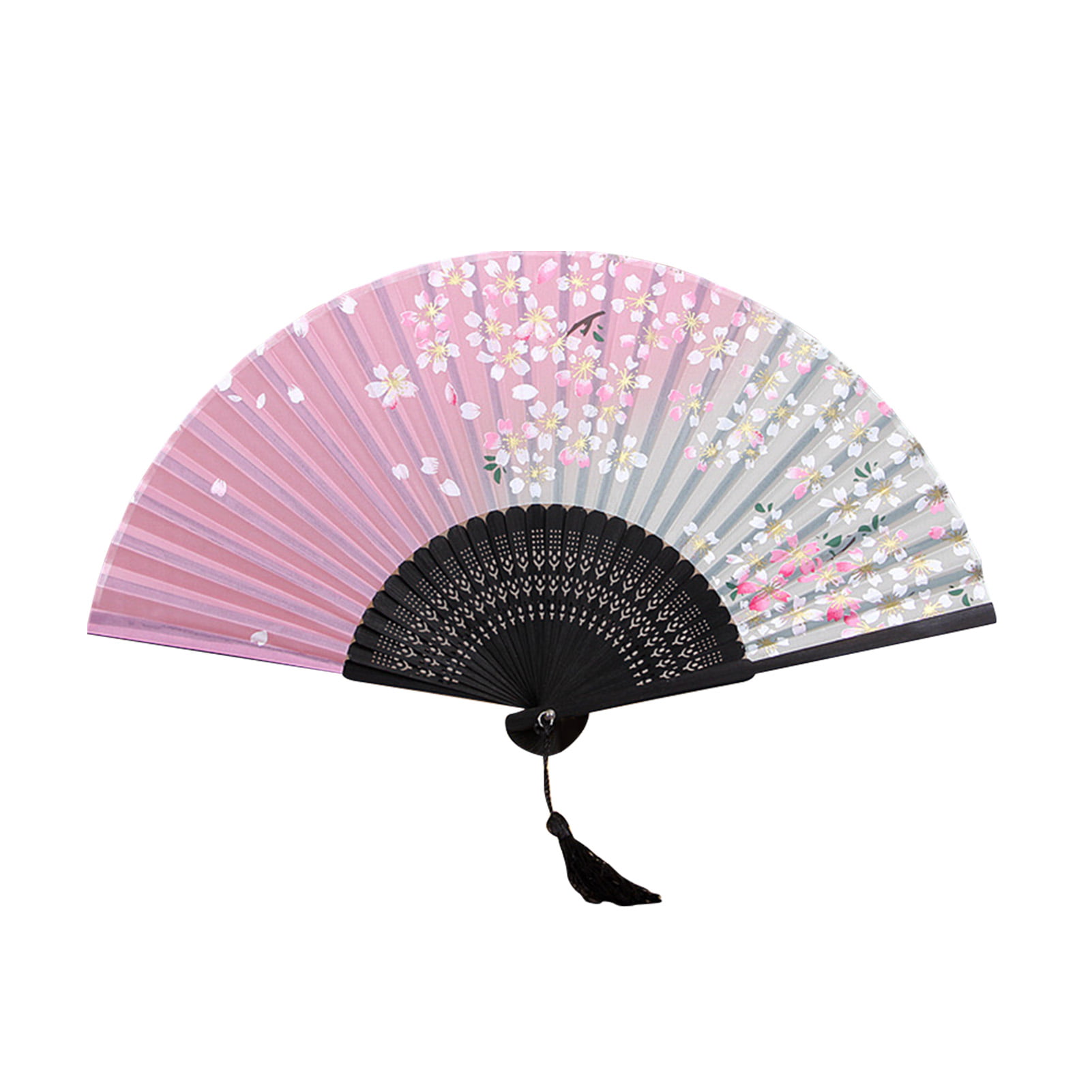 Chinese/Japanese/Retro Style Handheld Folding Fan with Fabric Bag for Gift
