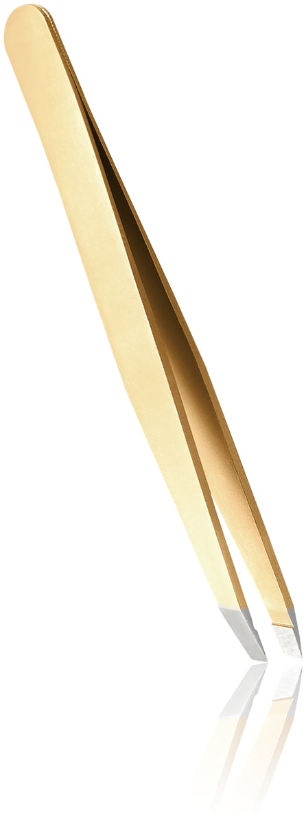 Rubis Slanted Tip Tweezer, Gold