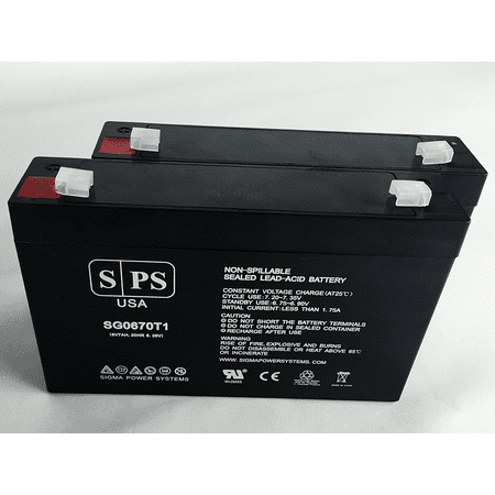 SPS Brand 6V 7 Ah Replacement Battery for Dyna Ray 556 (2