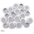 thumbnail image 3 of 20 piezas Rejillas de ventilación de 25 mm Rejilla de ventilación circular de acero inoxidable Rejilla de ventilación redonda para armario de baño de cocina (blanco), 3 of 5