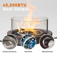 thumbnail image 4 of COSIEST 12" Brown Tabletop Fire Pit, 40,000 BTU Outdoor Propane Fireplace w Magnesium Oxide Round Base, 4 of 7