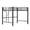 Black, variant on Zimtown Loft Bed Queen Size with LED and Charging Station, Metal Bunk Bed Frame,Heavy Duty Metal Slat Support,Black