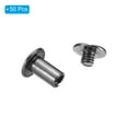 thumbnail image 3 of Uxcell 50 Sets Chicago Screws, M5x8mm Nickel Plated Chicago Screw Phillips Binding Post Screw Rivets for Leather, Black, 3 of 6