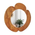 thumbnail image 1 of Costway Miroir Mural Irrégulier 29 Pouces Miroir de Meuble-Lavabo Rustique à Suspendre avec Cadre en Bois de Teck, 1 of 10