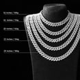 thumbnail image 4 of Cuban Chain Necklaces Silver/Gold Cuban Link Chains 14MM Mens Iced Out Miami Bling Diamond Hip Hop Jewelry for Men Women, 4 of 6