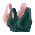 thumbnail image 2 of Roncen 2-Pack Plus Size Lace Trim Wireless Bras - Lightweight Seamless Cami Bralette, Full Coverage Comfort Fit Everyday Bra, 2 of 9