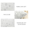 thumbnail image 3 of Nkmbld Christmas Pillow Covers Decoration Soft Fuzzy Decorative Pillows Covers with Snowflake Glitter Printed Pillowcases for Sofa, Couch, Bed and Car, White, 3 of 8