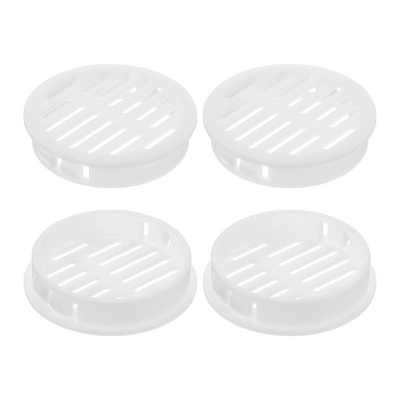 Uxcell Round Soffit Vents 2 inch, 4Pcs White Plastic 50mm Soffit Vent Cover
