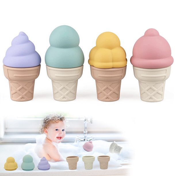 Silicone Bath Toys, Bath Toys for Infants 612 Months, EcoFriendly Non