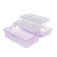 thumbnail image 3 of Caja de Almacenamiento de Plástico Organizador de Espacios Grandes Kits de Herramientas Púrpura, 315x170x145mm SM SunniMix Caja de cajas de almacenamiento de 3 capas, 3 of 8