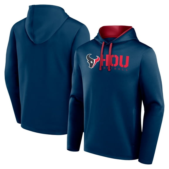 Men's Logo Athletic Navy Houston Texans Head Start Pullover Hoodie