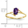 thumbnail image 2 of Primal Gold 14 Karat Yellow Gold 6x4mm Oval Amethyst Checker Ring, 2 of 4