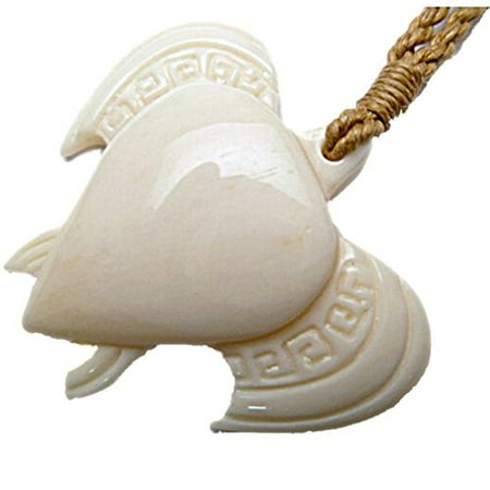 Hawaiian Honu Turtle Pendant - Hawaiian Honu Sea Turtle Carved Bone Pendant Necklace