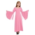 thumbnail image 1 of iiniim Girls Medieval Renaissance Princess Clothes Kid Long Bell Sleeve Retro Dress Pink 6, 1 of 6