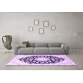 thumbnail image 3 of Ahgly Company Indoor Rectangle Medallion Purple Traditional Area Rugs, 2' x 4', 3 of 4