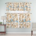 thumbnail image 5 of Blue Green Starfish Curtain Valances Set Coastal Ocean Farmhosue Wood Plank Kitchen Curtains 24&nbsp;inch Length Rod Pocket Valance and Tiers 3 Piece Set Small Bedroom Bathroom Laundry Decor, 5 of 9