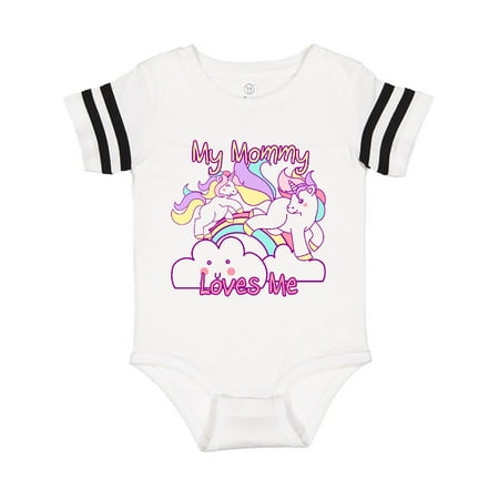 

Inktastic My Mommy Loves Me Unicorn Gift Baby Boy or Baby Girl Bodysuit