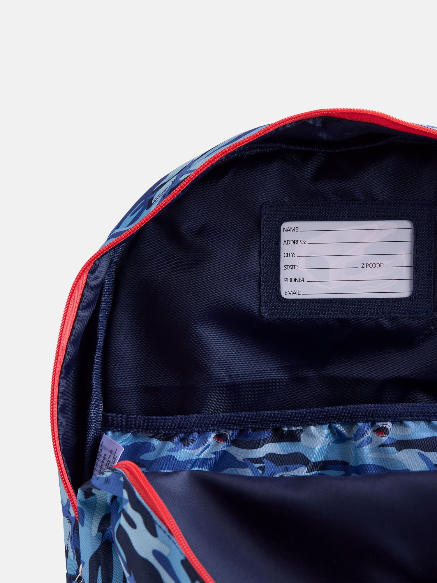 Wonder Nation Boy's 17" Shark Bite Backpack & Lunch Set, Blue
