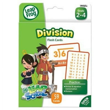 The Board Dudes LeapFrog 19418 LeapFrog Flash Cards, Division, 4 3/4 x 6, 55 Cards (BDU19418)