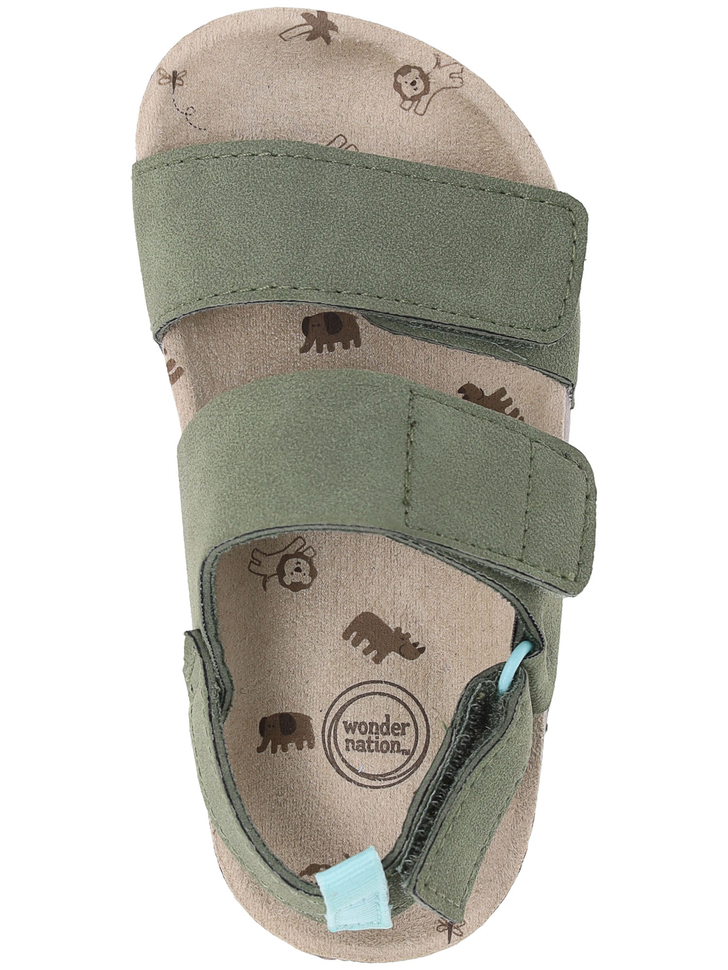 Wonder Nation Baby & Toddler Boys Two Strap Footbed Sandals