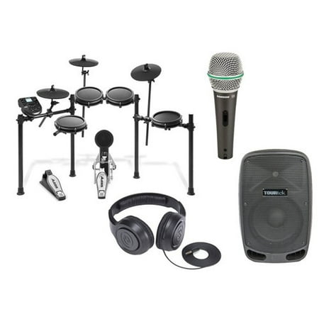 Alesis Nitro Mesh Full Play Pack with Electronic Drum Set, Speaker, Headphones, and