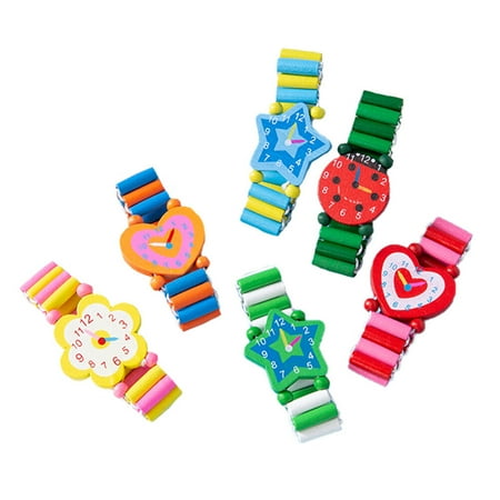 

NUOLUX 6Pcs Baby Watch Toy Cartoon Watch Kids Educational Plaything (Random Color)
