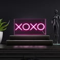 thumbnail image 4 of XOXO 11.75" Contemporary Glam Acrylic Box USB Operated LED Neon Light, Pink, 4 of 6