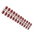 thumbnail image 3 of Vogacara 24 piezas de uñas postizas de ataúd resistentes a los arañazos de bailarina corta coloridas uñas acrílicas artificiales de color sólido DIY Juegos de manicura 19cafe, 3 of 4