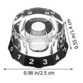 thumbnail image 2 of unbranded 4Ud Perillas Para Guitarra Eléctrica Control De Volumen Accesorios Prácticos En Color Negro, 2 of 4