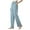 Blue, variant on Lenpel Women's Cotton Sweatpants Elastic High Waisted Wide Leg Yoga Lounge Pants Casual Loose Joggers with Pockets