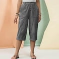 thumbnail image 4 of Luvrsol Capris for Women with Pockets Wide Leg Soft Breathable Casual Daily Cropped Trousers S-3XL, 4 of 9