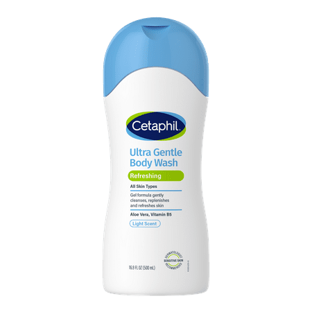 Cetaphil Ultra Gentle Body Wash Refreshing Scent, 16.9 Oz