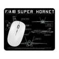 thumbnail image 2 of F/A-18 Super Hornet White Schematic Mouse Pad 1/8 Thick, 2 of 2
