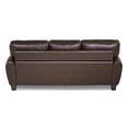 thumbnail image 4 of Lexicon Rubin Faux Leather Uholstery Sofa in Dark Brown Color, 4 of 5