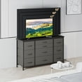 thumbnail image 3 of Wide Dresser with 10 Large Drawers for 55'' Long TV Stand with Power Outlet Entertainment Center for Bedroom, Living Room, Closet, Entryway, Sturdy Metal Frame, 3 of 9