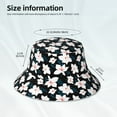 thumbnail image 3 of Yiaed Lilies Flowers Print Reflective Stripe Bucket Hat Unisex Funny Outdoor Fisherman Cap Beach Sun Hat, 3 of 5