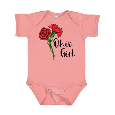 

Inktastic Ohio Girl with Red Carnations Girls Baby Bodysuit