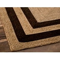 thumbnail image 2 of BhAvYa International Jute and Black Cotton Double Patti Reversible Hand Woven Decorative Rug/Durry/Carpet for Kitchen/Home (4x6 feet), 2 of 3