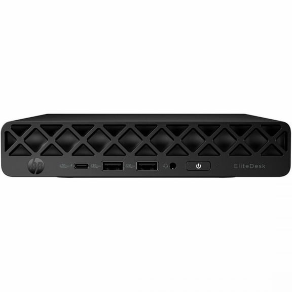 HP EliteDesk 8 G1a Desktop Computer - AMD Ryzen AI 5 340 - 16 GB - 256 GB PCI Express NVMe SSD - Mini PC - Jack Black - AMD Chip - Windows 11 Pro - AMD Radeon 840M Graphics DDR5 SDRAM - Wi-Fi 6E (I...
