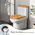thumbnail image 5 of HELLHERO Sunflower Maple Leaf Toilet Seat Cover, Washable Polyester Toilet Bowl Cover, 17x21 Inches, 5 of 8